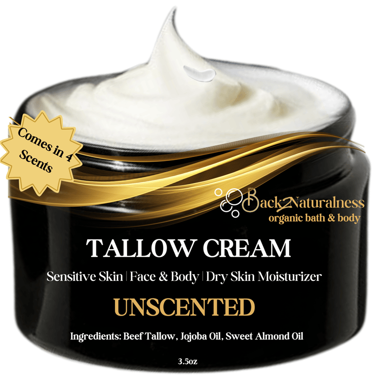 unscented tallow moisturizing cream for face and body