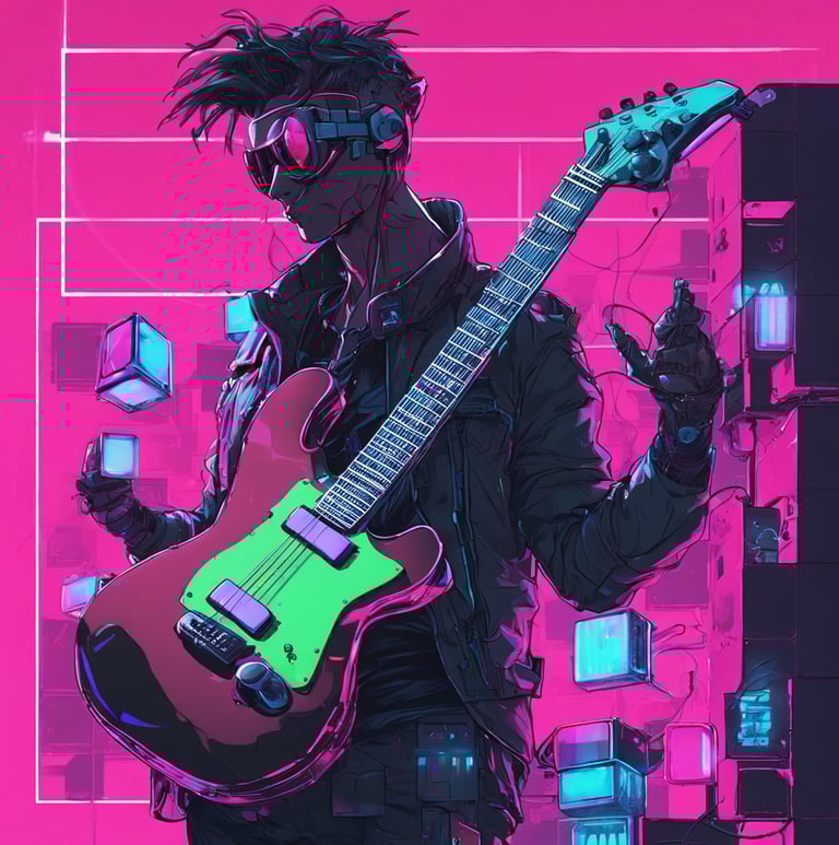 a guitar shaped like a guitar with a colorful guitar