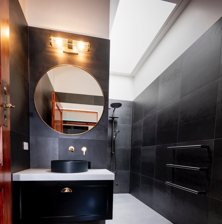 Designer Black bathroom