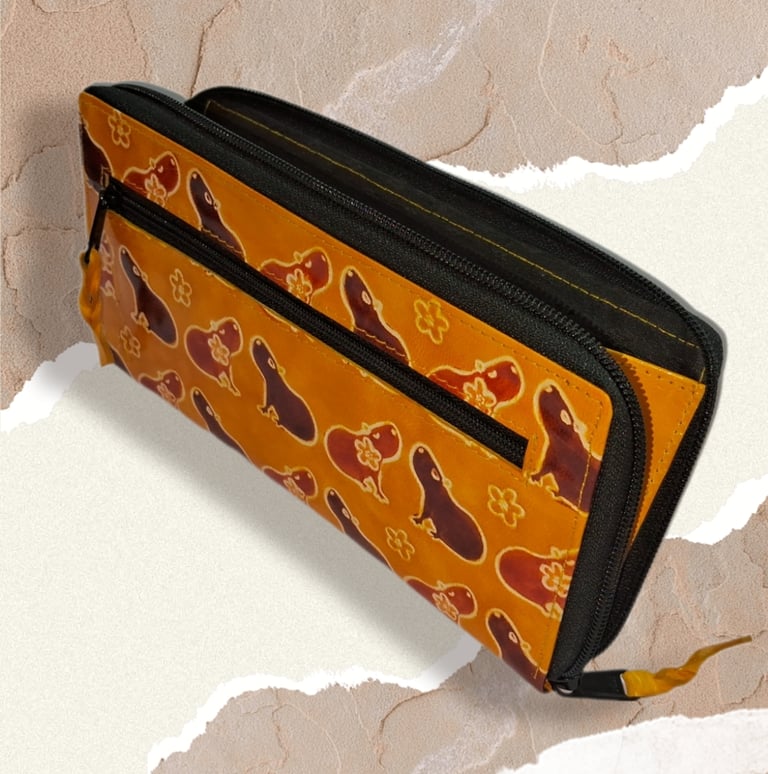 leather purse, hand made leather bag