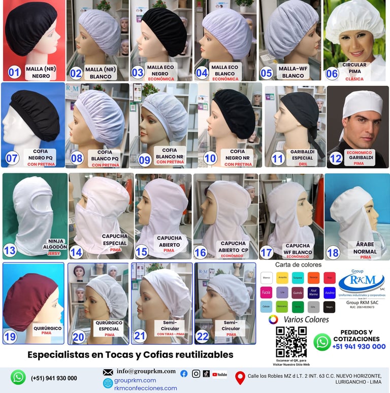 Cofias de Tela - Tocas de Tela