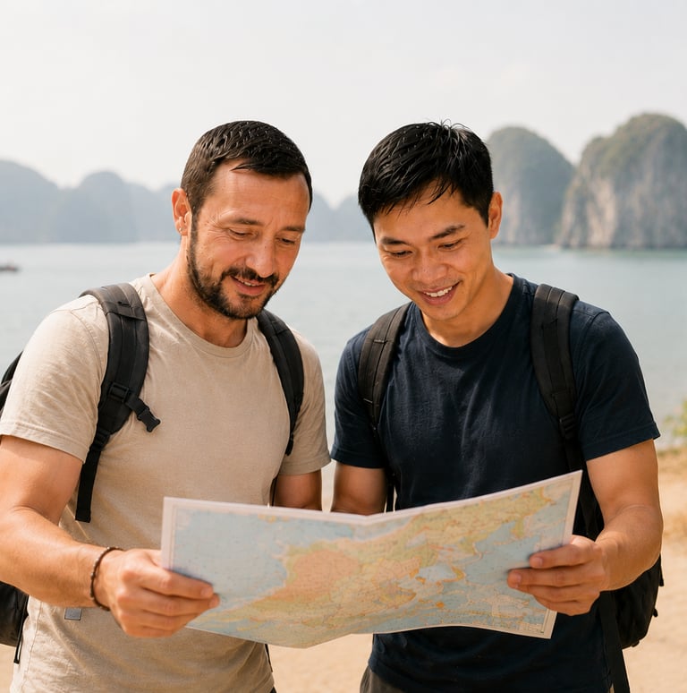 Patrice et King travel planner Singulier & Voyage sur le terrain