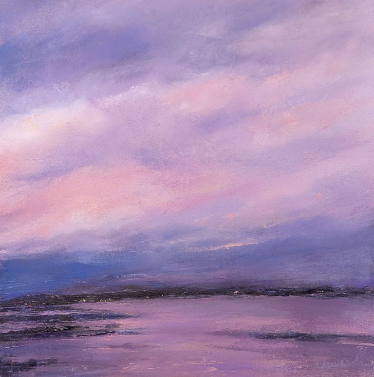 Nightfall's Blush - Painting by Mary Kersell