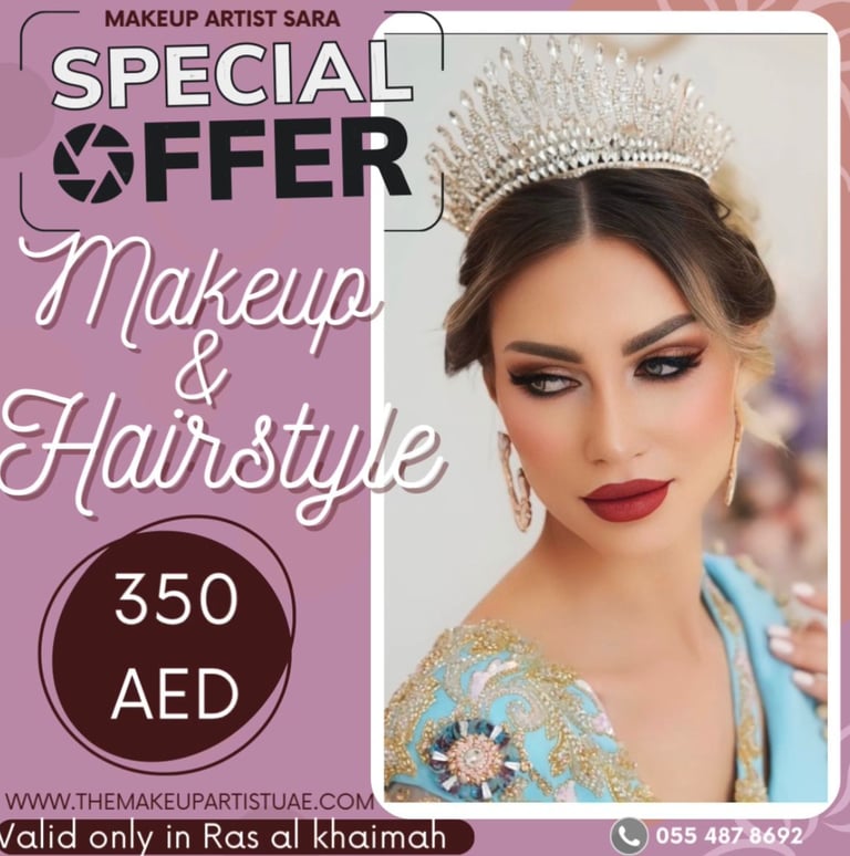 makeup hairstyle offer ras al khaimah home service