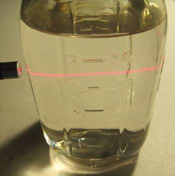 what a laser pointer shows after production of colloidal silver