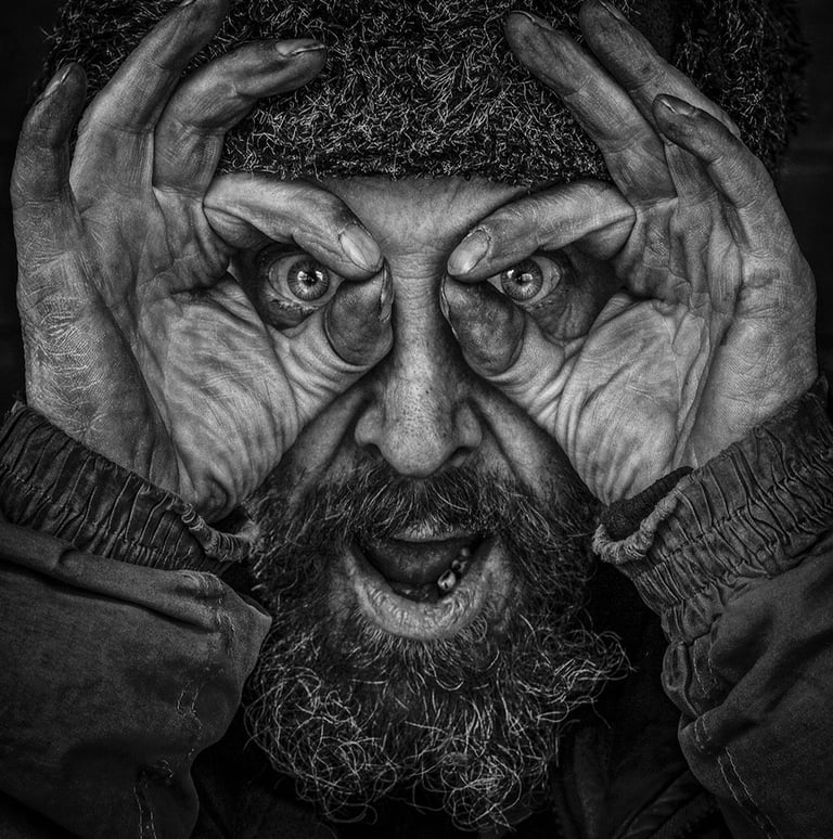 Street character portrait of man by Carol Visser