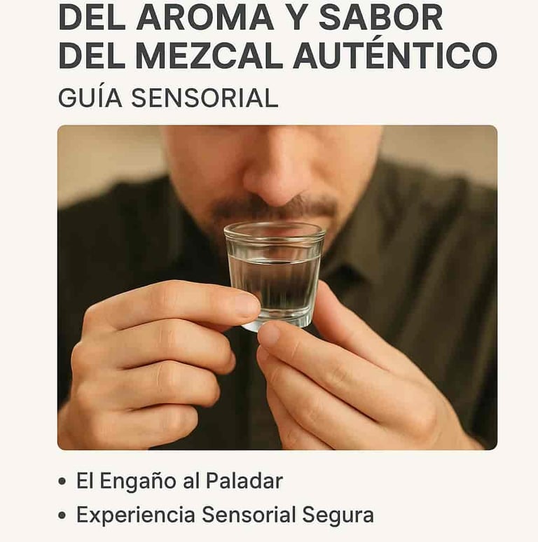 Persona catando con confianza el aroma de un mezcal auténtico en copa veladora.