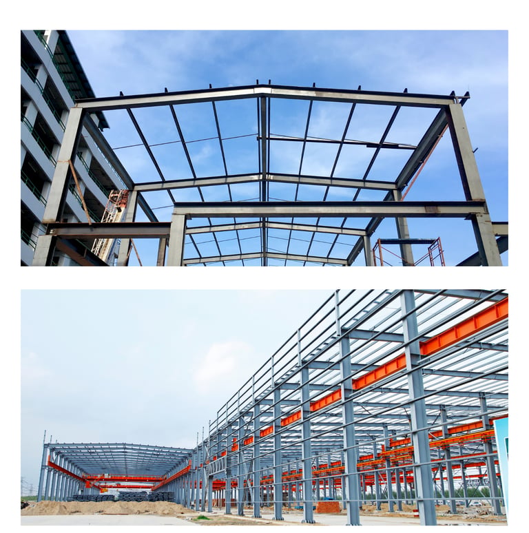 Industrial steel structure project.