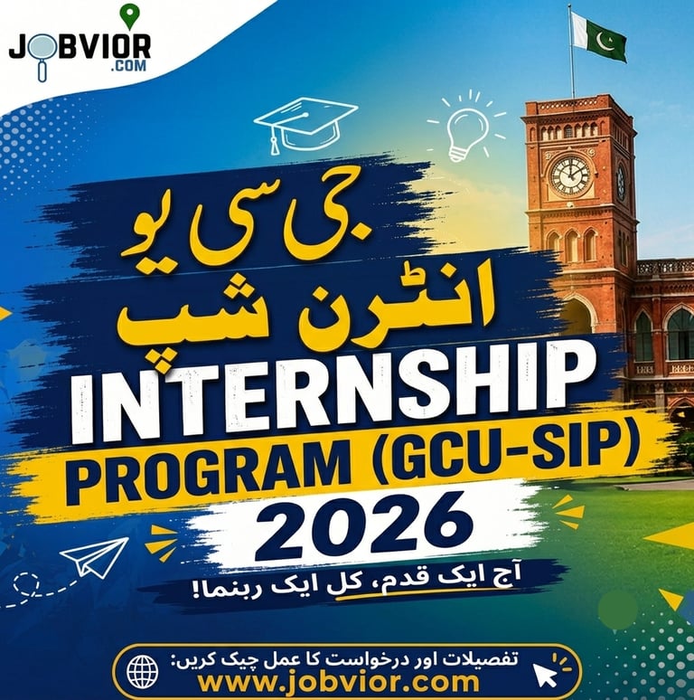 Eye-catching social media poster promoting the GCU Summer Internship Program (GCU-SIP) 2026 with a b