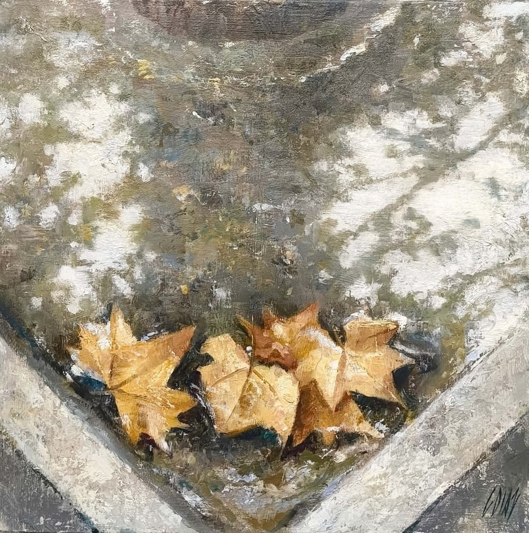 FALLEN LEAVES 30 X 30