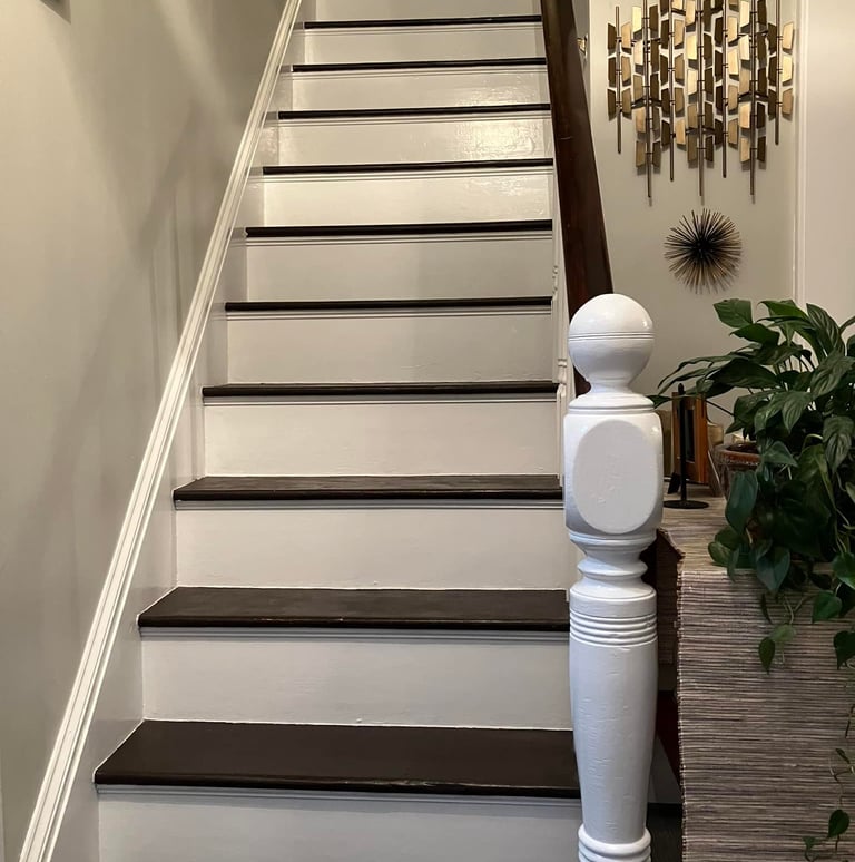 Custom Paint and Stain Stairs Ward Parkway Historic District