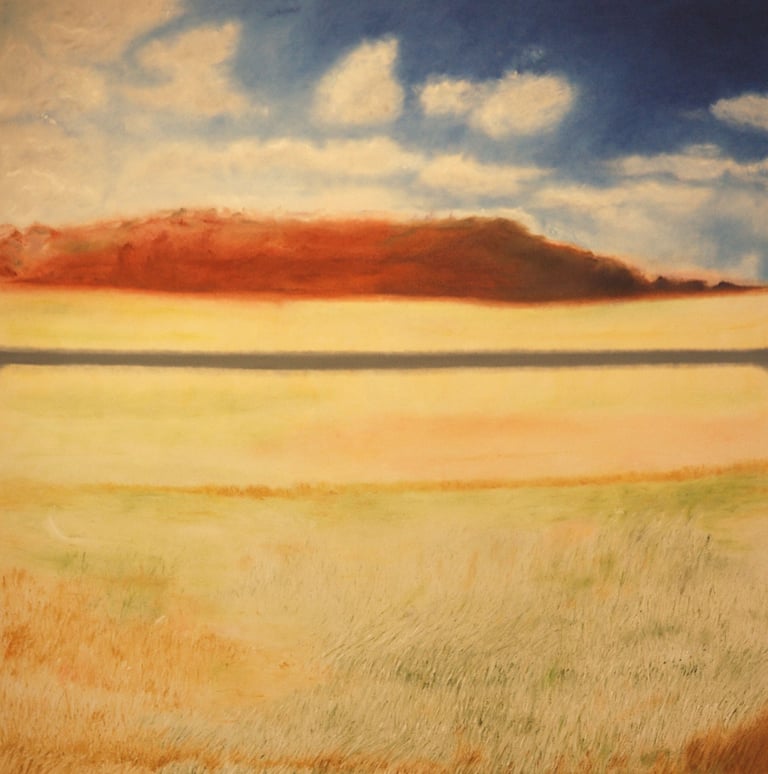 Landscape 7. Oil on canvas. 2022. 102 x 102 cms.