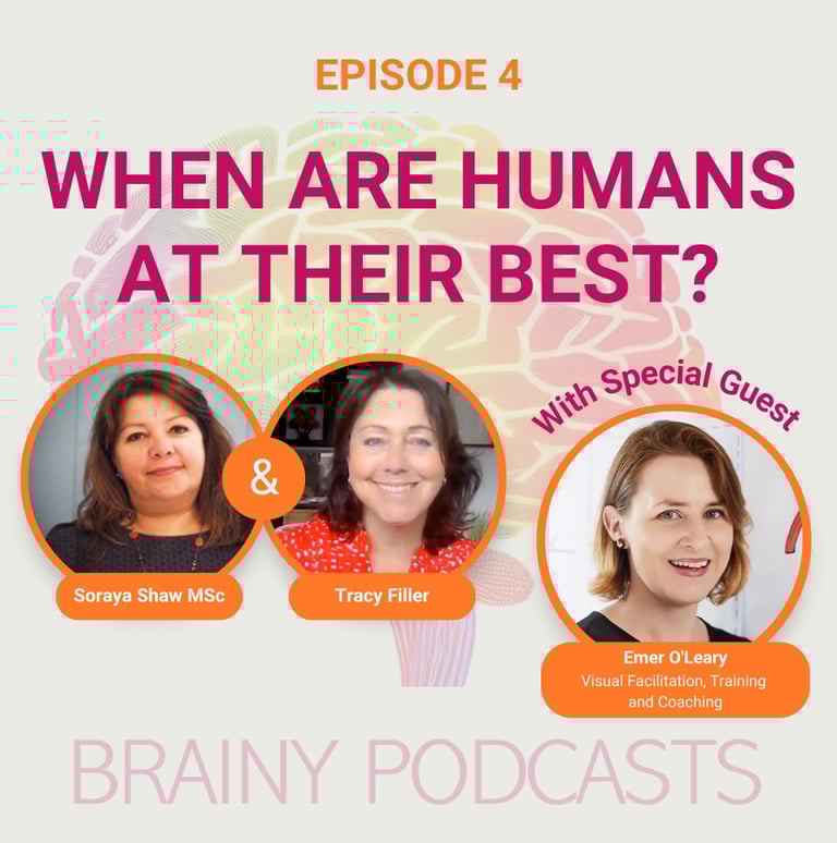 Episode 4 - When are humans at their best? With Soraya Shaw, Tracy Filler & Emer O'Leary