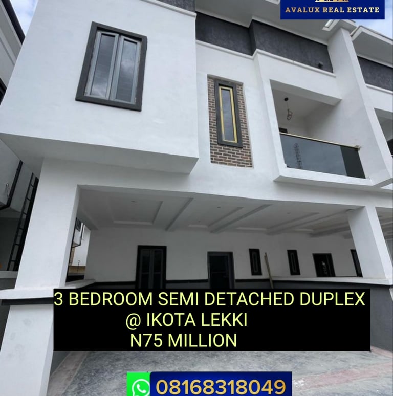 3 bedroom duplex for sale in lekki ajah
