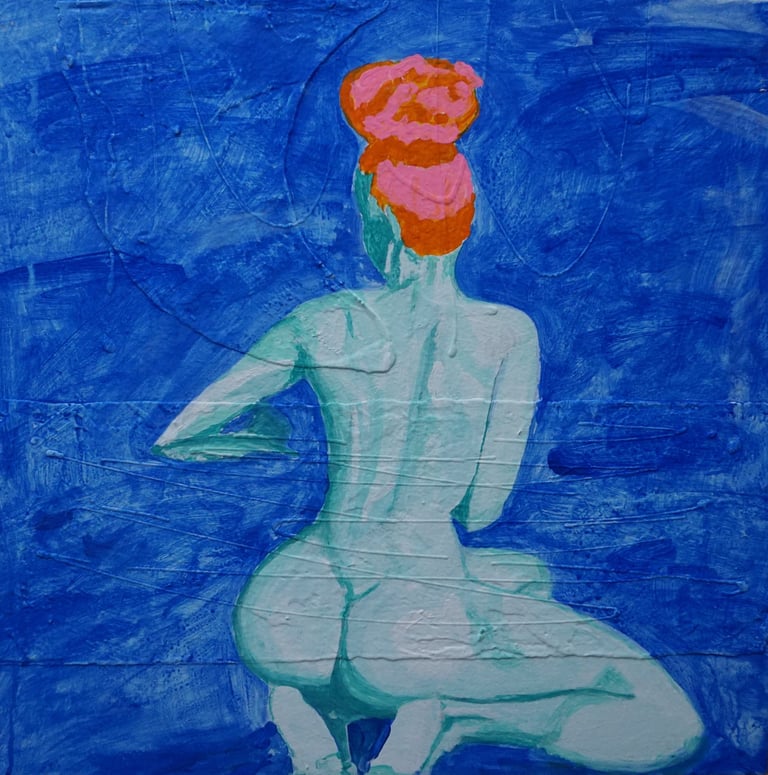 Kevo 2022 Painting/Woodpanel/Female Portrait/ Figurative/Antillana