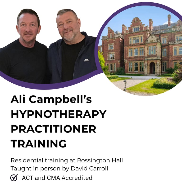 Ali Campbell and David Carroll introducing the Hypnotherapy Practitioner Training Course
