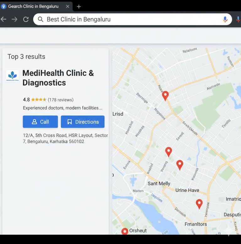 Google Maps Top 3 ranking result after Google Business Profile optimization for local business