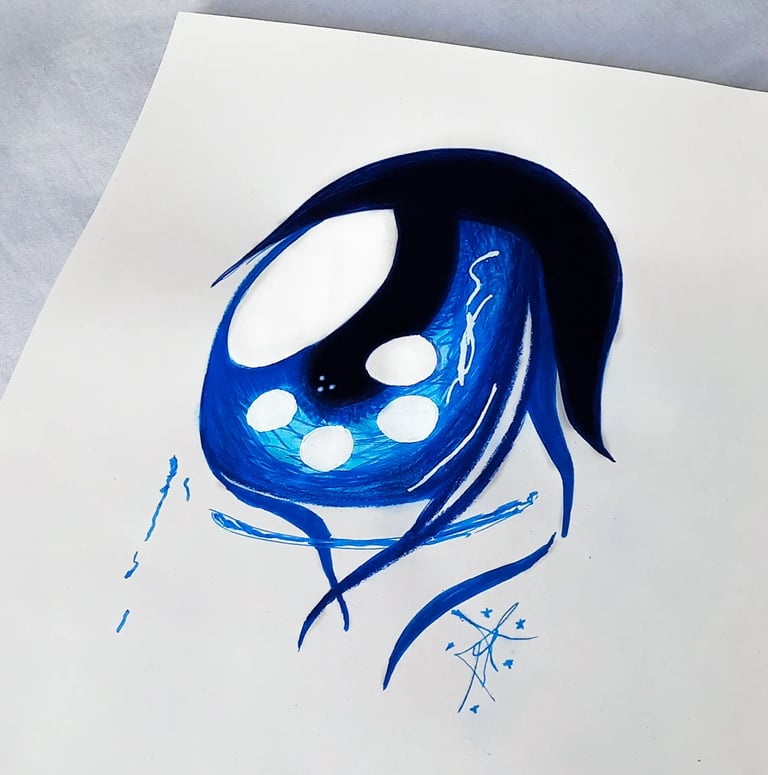 sad eye, drawing inside early works