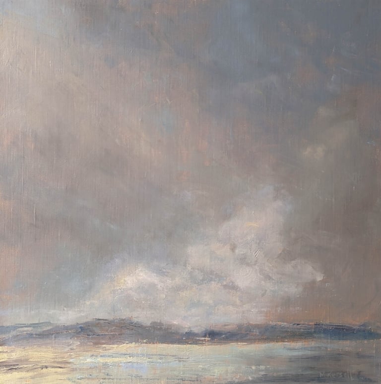 Veiled Shore - Painting by Mary Kersell