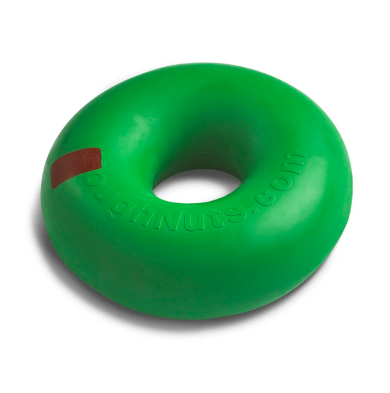 Heavy-duty Goughnuts natural rubber ring chew toy for aggressive dogs.