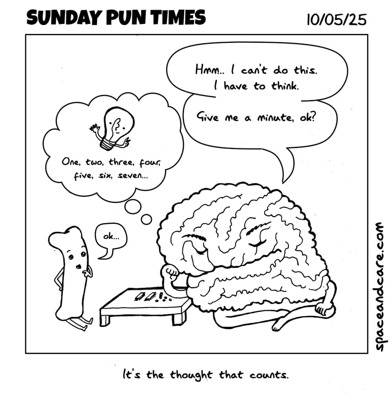 A brain thinking a thought that counts.