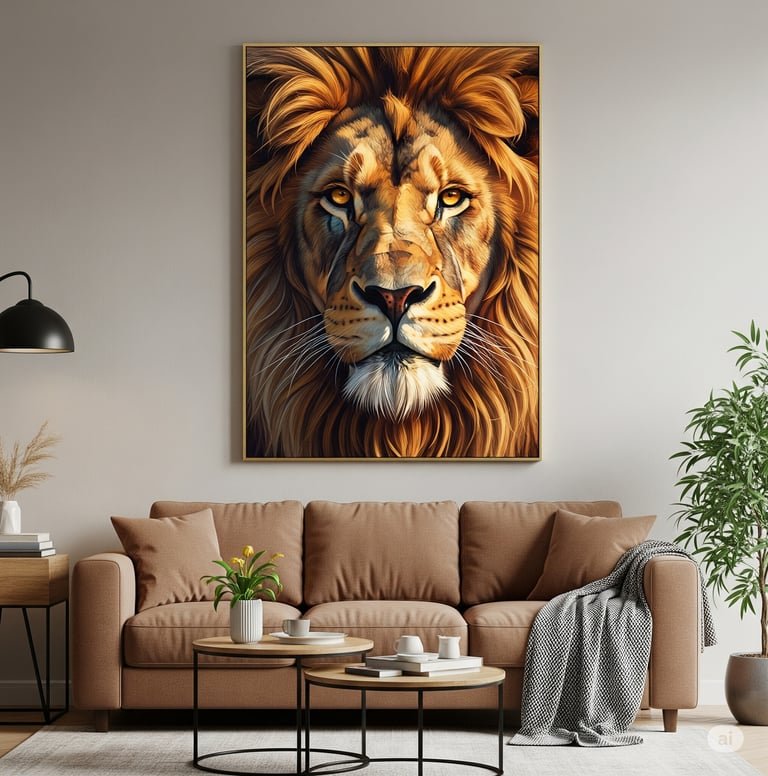 SALA DECORADA COM QUADRO