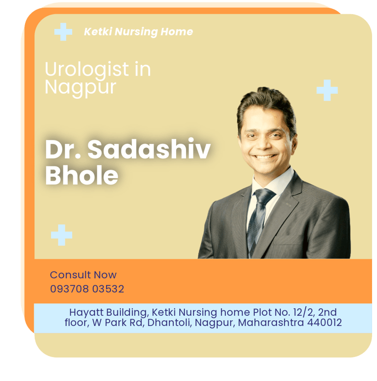 A graphical representation highlighting Dr. Sadashiv Bhole as the Best Urologist in Nagpur.