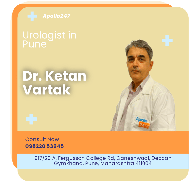 A graphical representation highlighting Dr. Ketan Vartak as the Best Urologist in Pune.