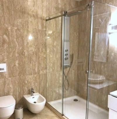 travertine shower tile