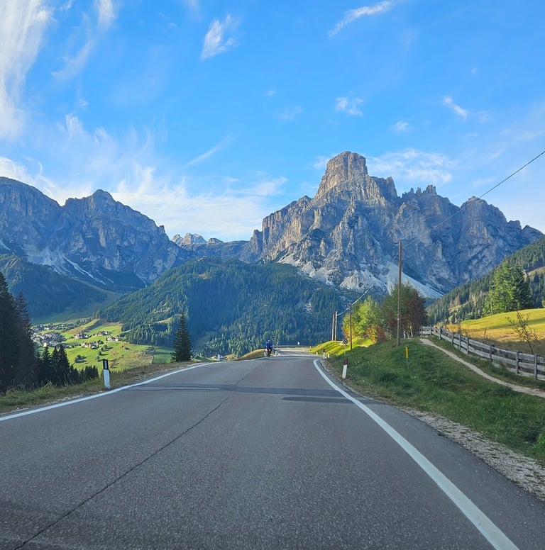 Foto tirada em um trecho da nossa viagem pelas Dolomitas, na Itália