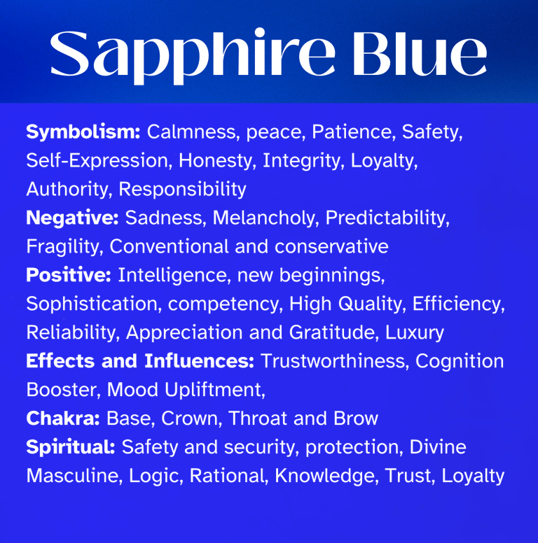 DARK BLUE Healing Attributes, symbolism, Chakras, Spiritual, Self-Awareness, Enlightenment
