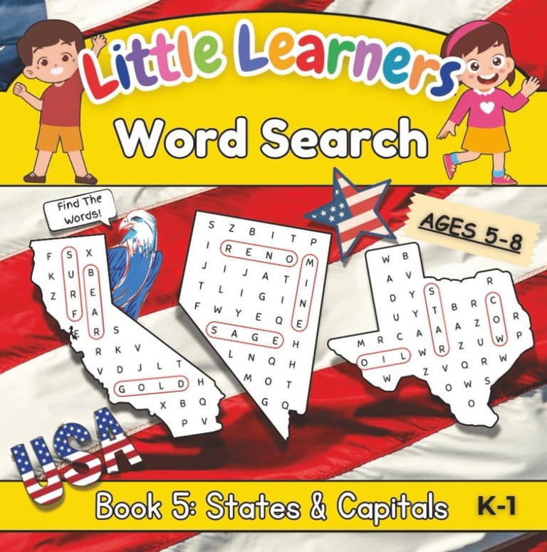 Little Learners Word Search: States & Capitals