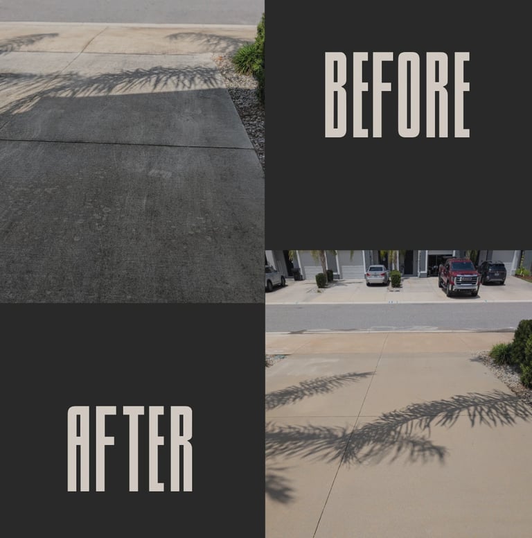 Driveway Pressure Washing done in Odessa, FL
