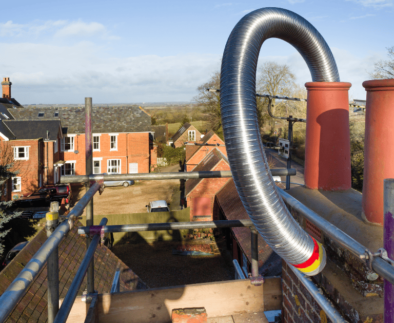 Chimney liner installation