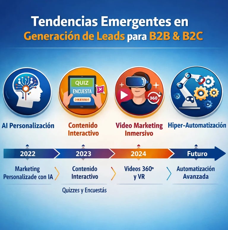 Tendencias futuras estrategias generación leads B2B vs B2C 2026