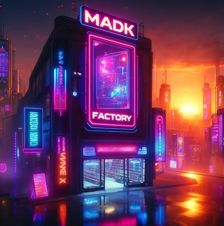 Madk Factory by madkweb logo couleur style cyberpunk
