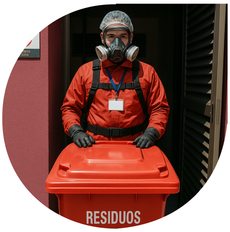 Equipo de NOAM recolectando residuos clasificados de CDMX