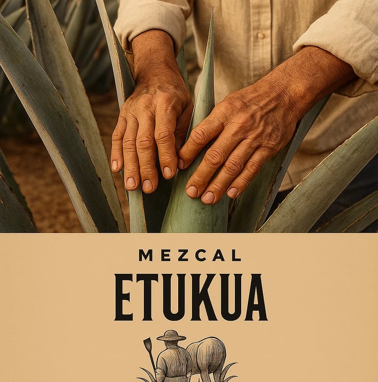 Manos experimentadas tocando agave maduro en campo bajo luz natural