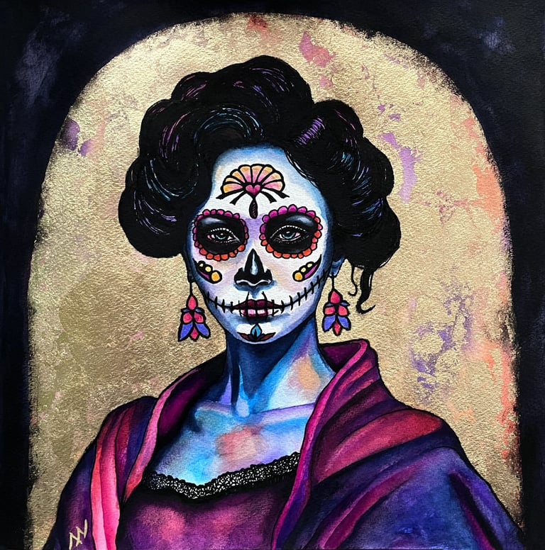 Original watercolor painting ‘Luz’ by manef