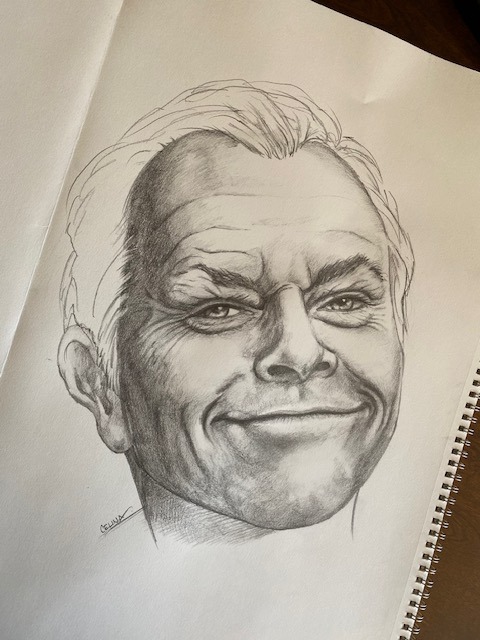 black and white drawing of jack