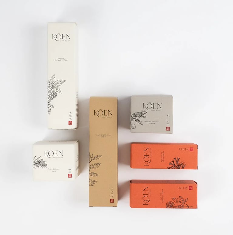 a group of three boxes of different types of skin care products