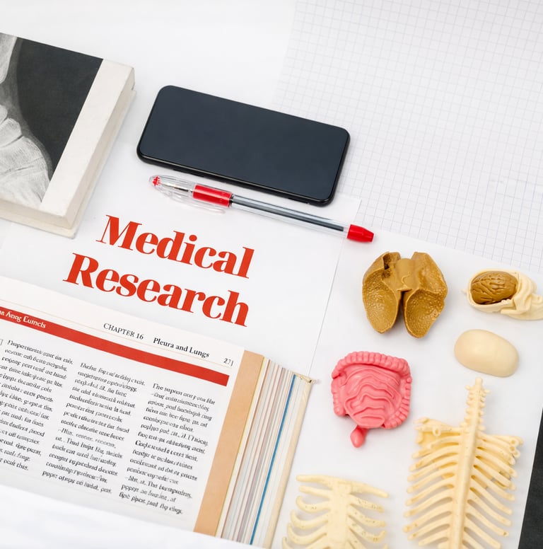 Medical research information and text book.