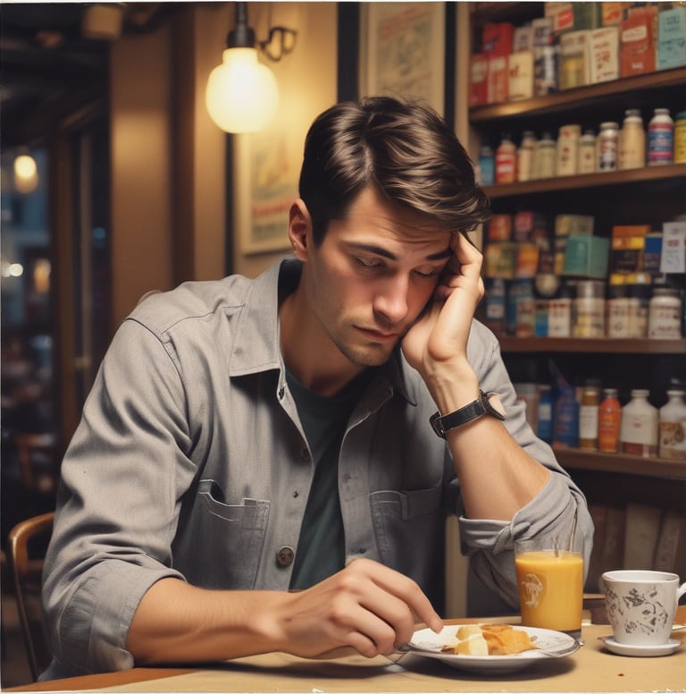 A serene modern study room with Islamic geometric patterns on the walls and a person reading financial books.