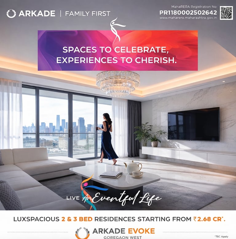 ARKADE EVOKE GOREGAON WEST, ARKADE GOREGAON WEST, ARKADE BANGUR NAGAR, ARKADE EVOKE BANGUR NAGAR