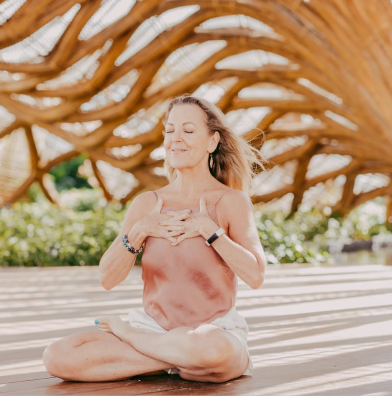Erin leading gentle yoga for emotional healing