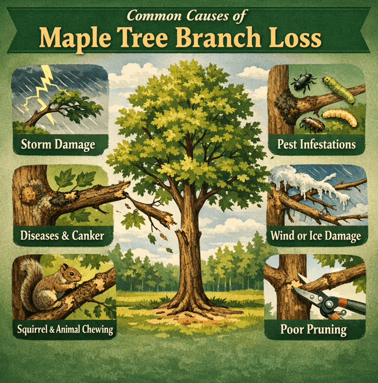 Common Causes of Maple Tree Branch Loss