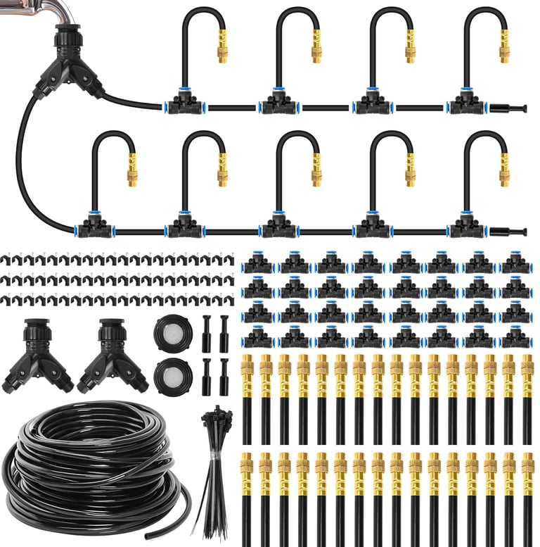 MIXC 200Ft 1/4" Drip Irrigation System