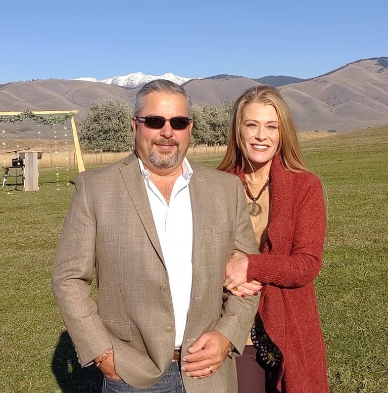 Buck, with his wife, enjoying western Montana's scenery