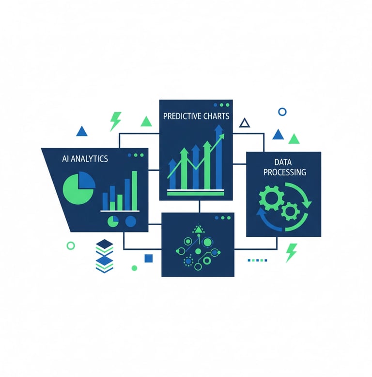 Modern technology interface showing AI-powered reputation analytics and predictive insights for heal