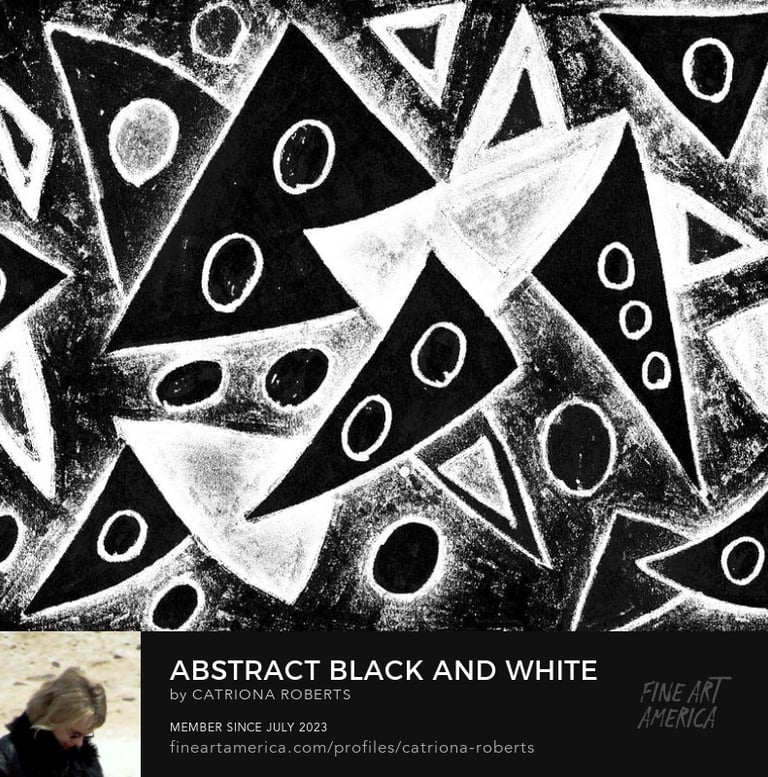 Digital image featuring Abstract Black and White Triangles